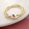 Oklahoma Gold & Pearl Logo Stretch Bracelet Set