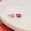 Oklahoma Enamel Logo Stud Earrings