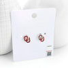 Oklahoma Enamel Logo Stud Earrings