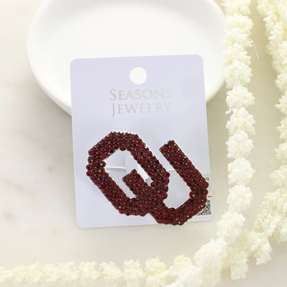 Oklahoma Crystal Logo Pin