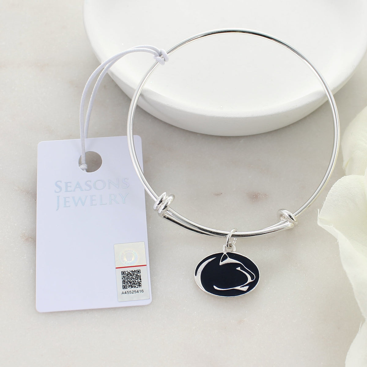 Penn State Enamel Logo Wire Bracelet