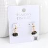 Penn State Gold Huggie Hoop Earrings w/Enamel Logo