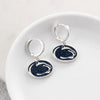 Penn State Glitter Enamel Logo Huggie Hoop Earrings