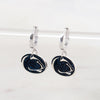 Penn State Glitter Enamel Logo Huggie Hoop Earrings