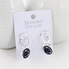 Penn State Glitter Enamel Logo Huggie Hoop Earrings