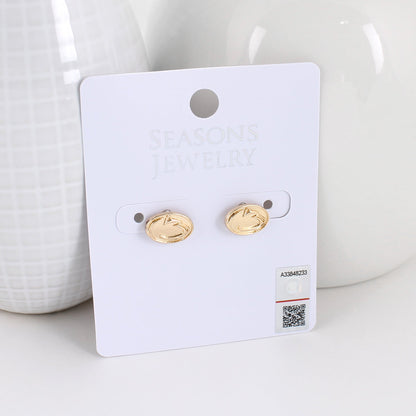 Penn State Shiny Gold Logo Stud Earrings