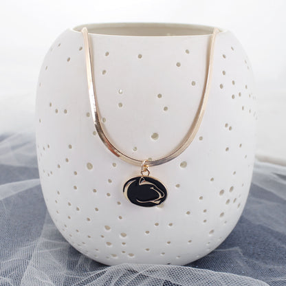 Penn State Gold & Enamel Logo Necklace