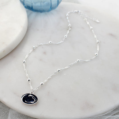 Penn State Glitter Enamel Logo Necklace