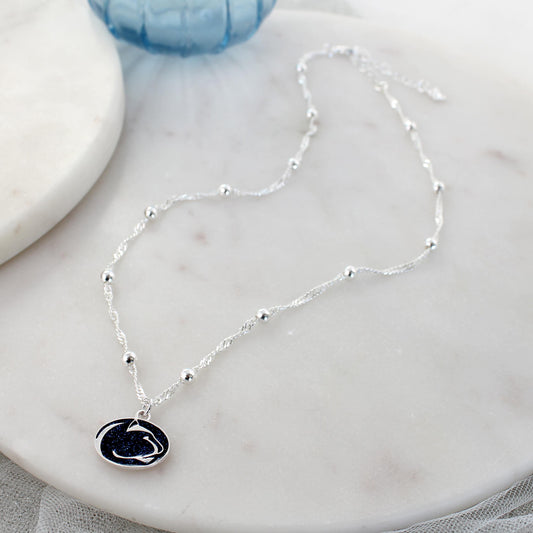 Penn State Glitter Enamel Logo Necklace