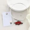 Arkansas Enamel Logo Wire Bracelet