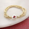 Arkansas Gold & Pearl Logo Stretch Bracelet Set