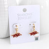 Arkansas Gold Huggie Hoop Earrings w/Enamel Logo