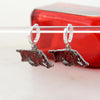 Arkansas Glitter Enamel Logo Huggie Hoop Earrings