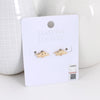 Arkansas Shiny Gold Logo Stud Earrings