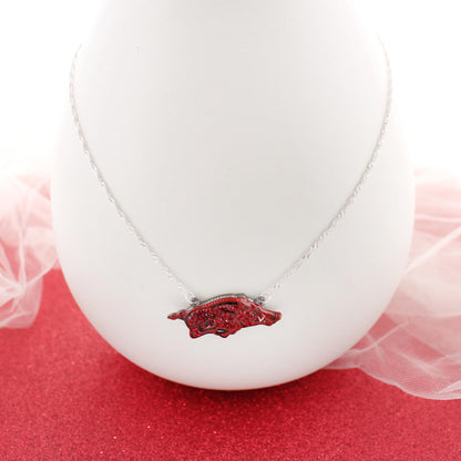Arkansas Crystal Logo Necklace