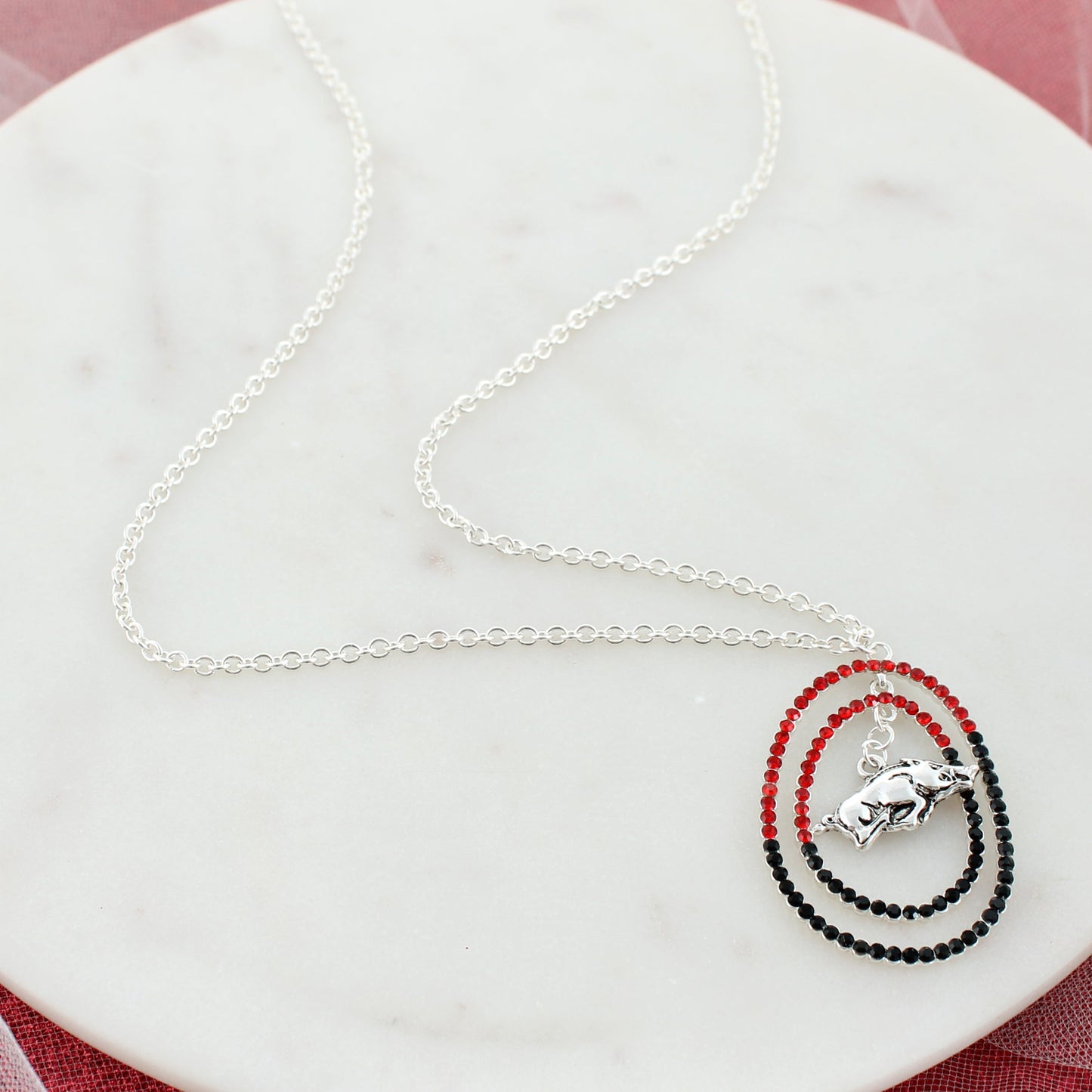 34” Arkansas Crystal Loop Necklace