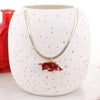 Arkansas Gold & Enamel Logo Necklace