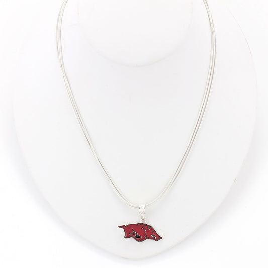 Arkansas Enamel Logo Necklace