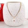 18" Arkansas Gold & Pearl Logo 3-Strand Necklace
