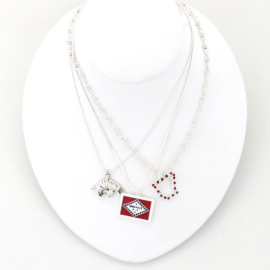 Arkansas Traditions Trio Necklace