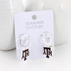 Texas A&M Glitter Enamel Logo Huggie Hoop Earrings