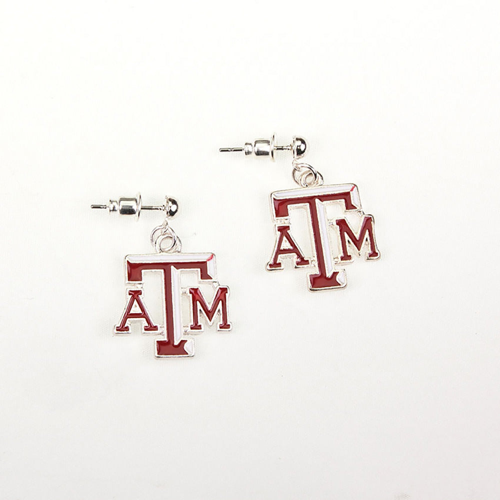 Texas A&M Enamel Logo Earrings