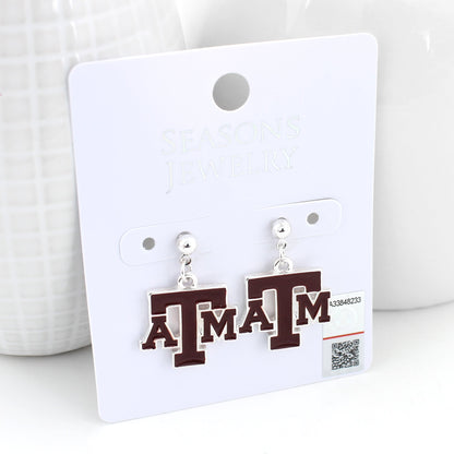 Texas A&M Enamel Logo Earrings
