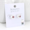 Texas A&M Logo Pearl Stud Earrings