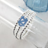 North Carolina Glitter Enamel Logo Stretch Bracelet Set