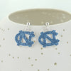 North Carolina Crystal Logo Earrings