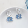 North Carolina Glitter Enamel Logo Huggie Hoop Earrings