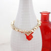Texas Tech Gold Stretch Bracelet w/Enamel Logo