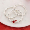 Texas Tech Glitter Enamel Logo Stretch Bracelet Set