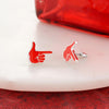 Texas Tech Enamel Logo Stud Earrings