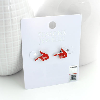 Texas Tech Enamel Logo Stud Earrings