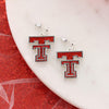 Texas Tech Crystal Logo Earrings
