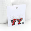 Texas Tech Crystal Logo Earrings