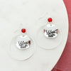 Texas Tech Slogan Disc Earrings