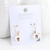 Texas Tech Pearl Logo Hoop Earrings