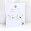 Texas Tech Logo Pearl Stud Earrings