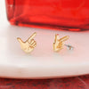 Texas Tech Shiny Gold Logo Stud Earrings