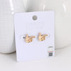 Texas Tech Shiny Gold Logo Stud Earrings