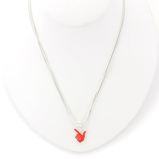 Texas Tech Enamel Logo Necklace