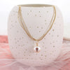 18" Texas Tech Gold & Pearl Logo 3-Strand Necklace