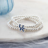 Kentucky Glitter Enamel Logo Stretch Bracelet Set