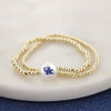 Kentucky Gold & Pearl Logo Stretch Bracelet Set
