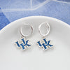 Kentucky Glitter Enamel Logo Huggie Hoop Earrings