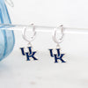Kentucky Glitter Enamel Logo Huggie Hoop Earrings