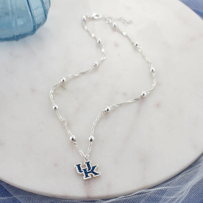Kentucky Glitter Enamel Logo Necklace