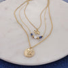 Kentucky Gold & Tube Bead Trio Necklace Set